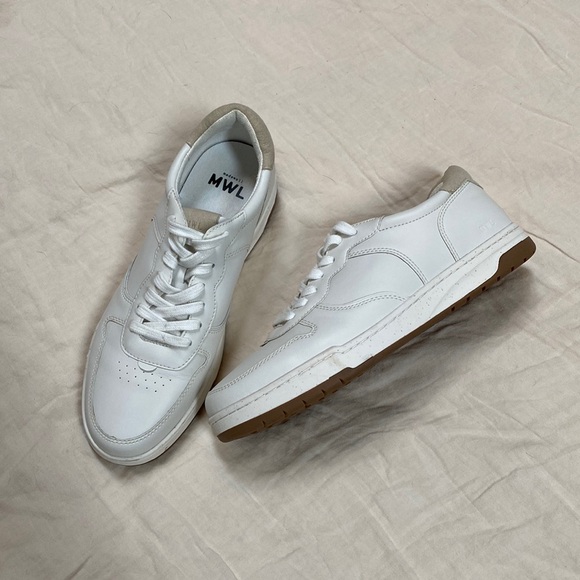 Madewell Court Sneakers in Colorblock Ivory Leather and Suede |  Size 11 |  new! - Picture 1 of 7